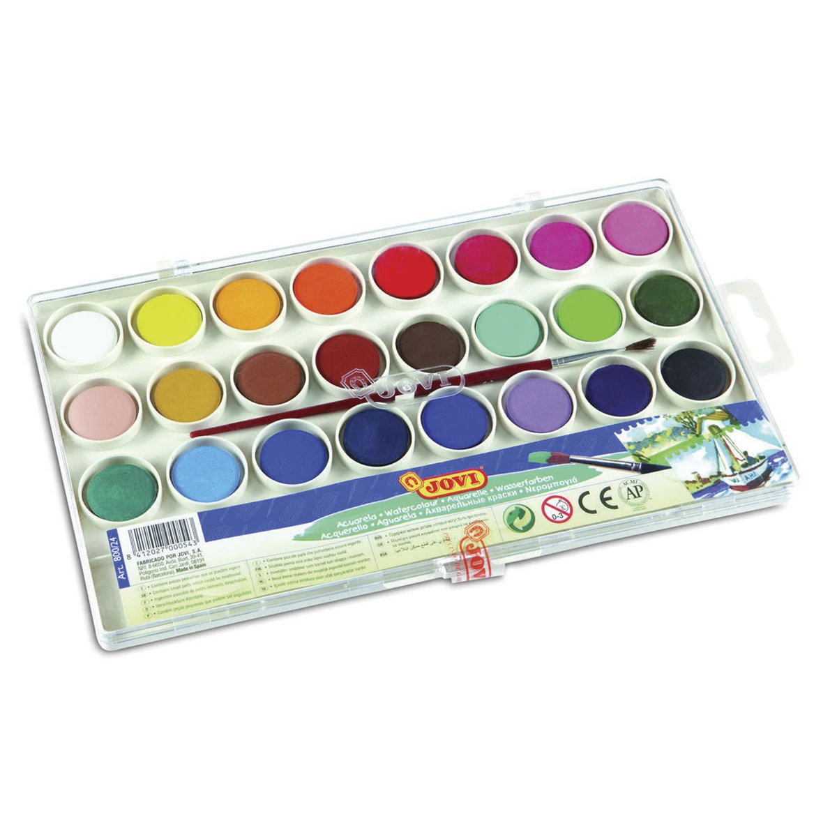 ACUARELA DE PLASTICO JOVI 24 COLORES