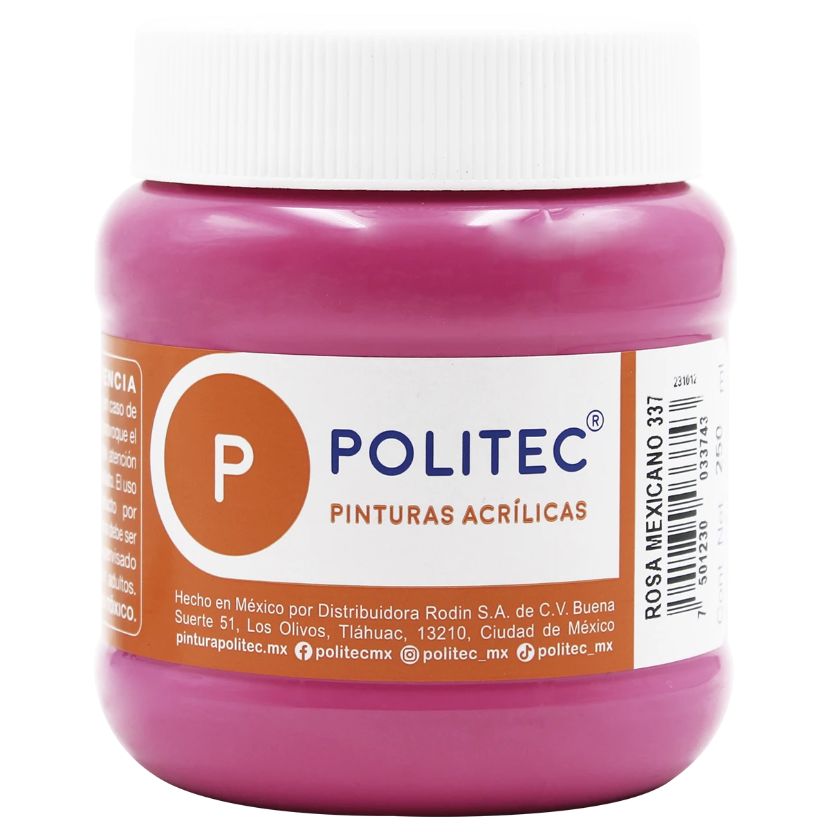 PINTURA ACRILICA MATE 250ML 337 ROSA MEXICANO