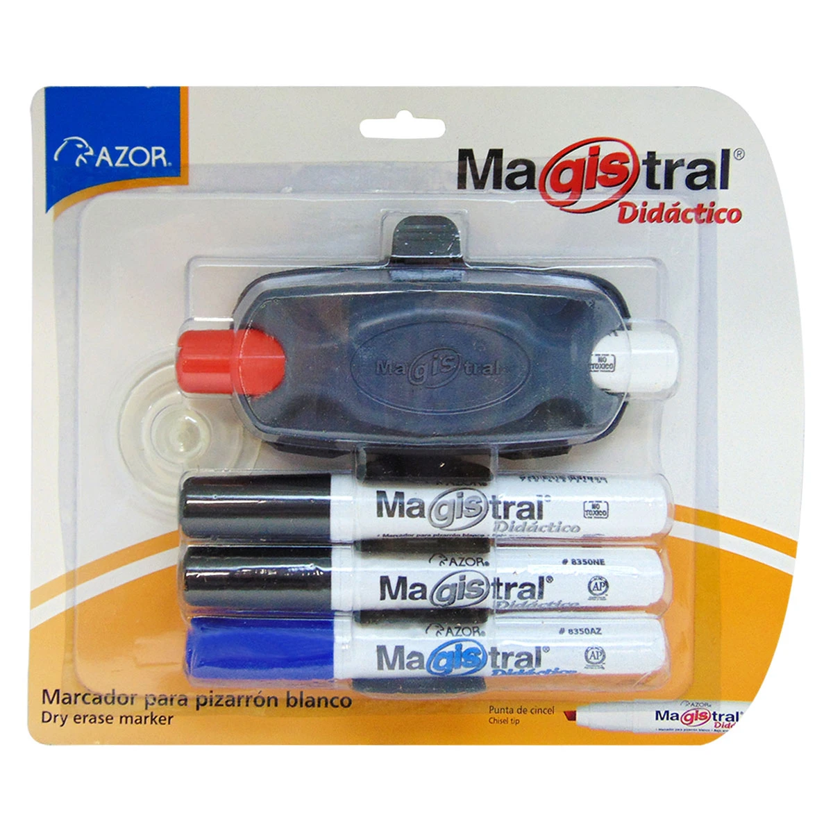 MARCADOR MAGISTRAL DIDACT C/4+BORRA+LIMP