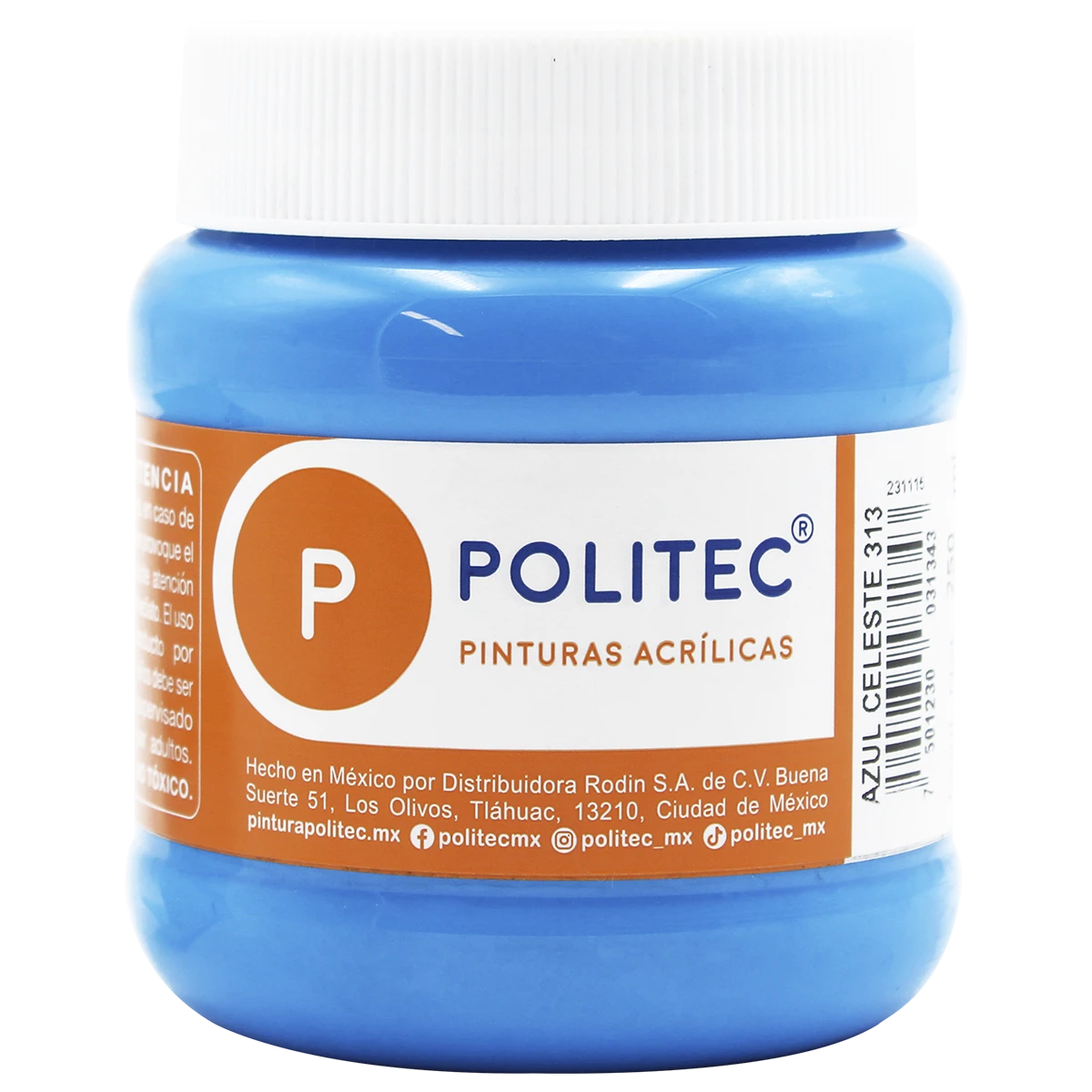 PINTURA ACRILICA MATE 250ML 313 AZUL CELESTE