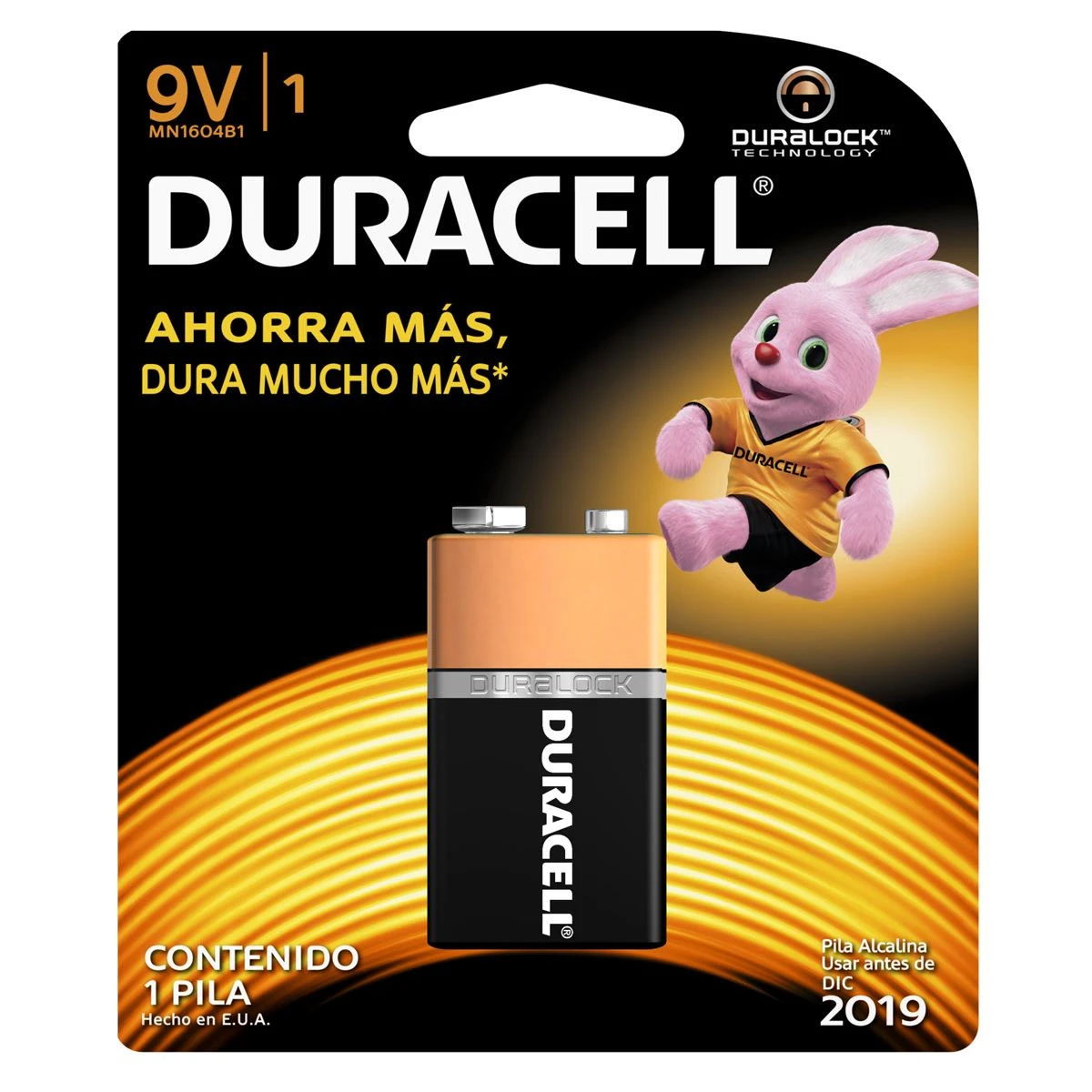 PILA DURACELL ALCALINA CUADRADA 9V