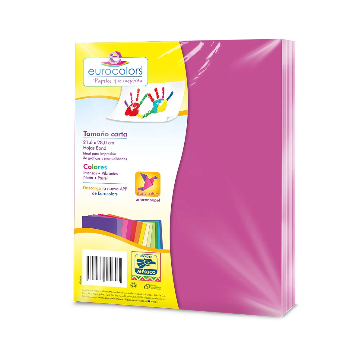 HOJA CARTA EUROCOLORS C/100 PURPURA