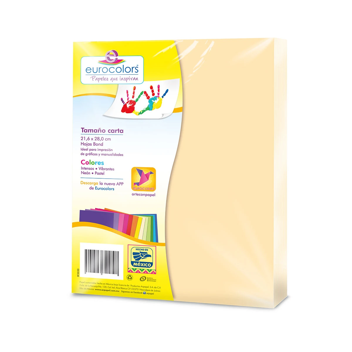 HOJA CARTA EUROCOLORS C/100 CREMA