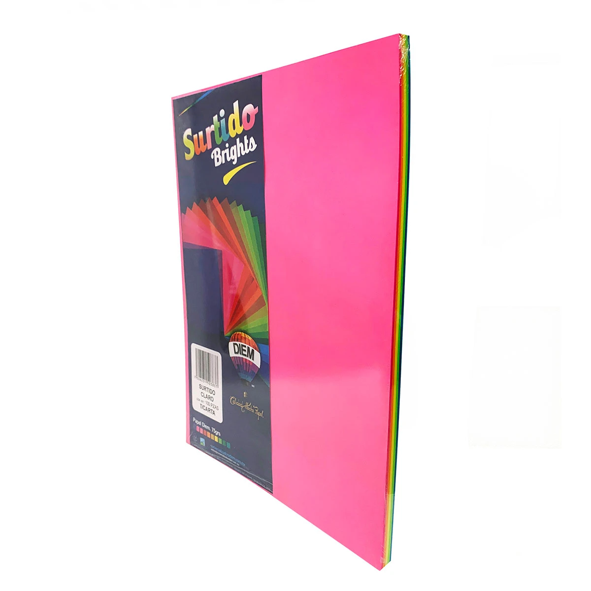 HOJA CARTA FLUORESCENTE C/100 SURTIDO CLARO