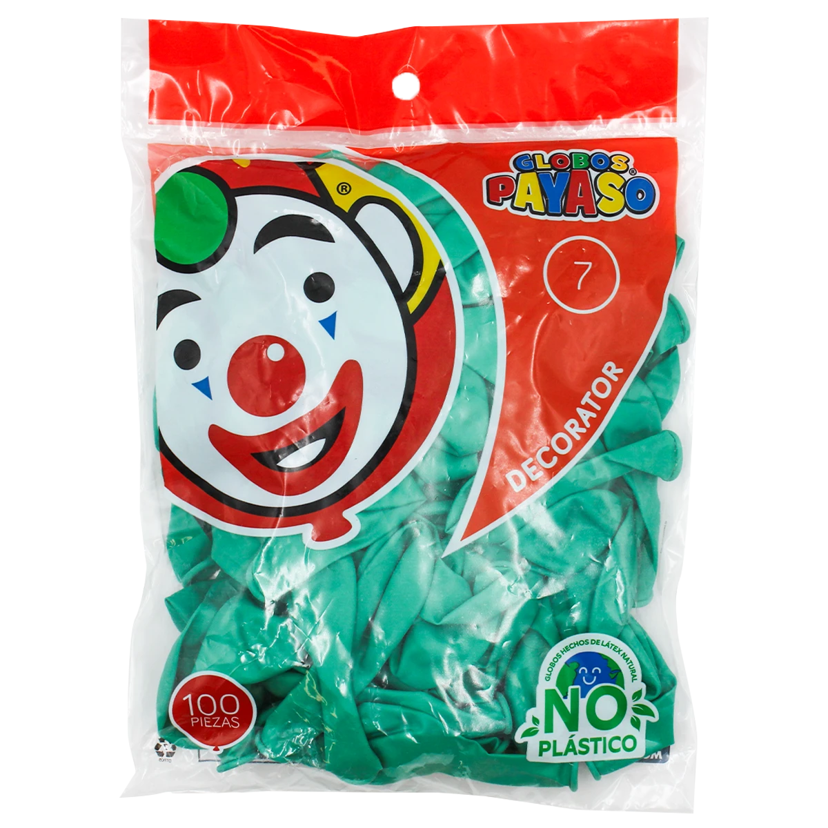 GLOBO FIESTA C/100 NO. 7 VERDE JADE