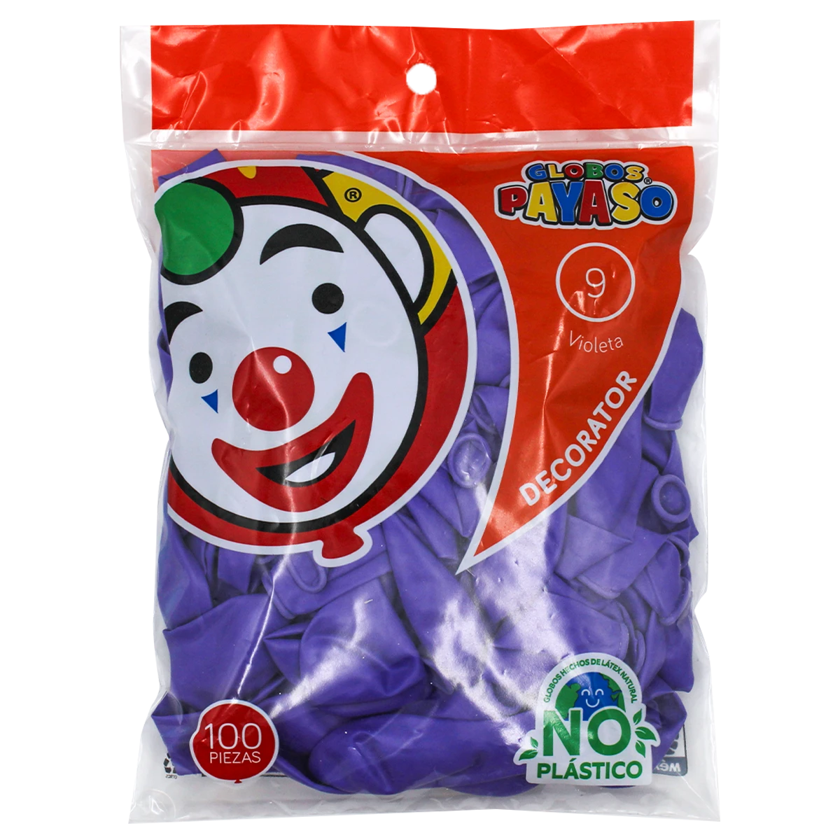 GLOBO FIESTA C/100 NO. 9 VIOLETA