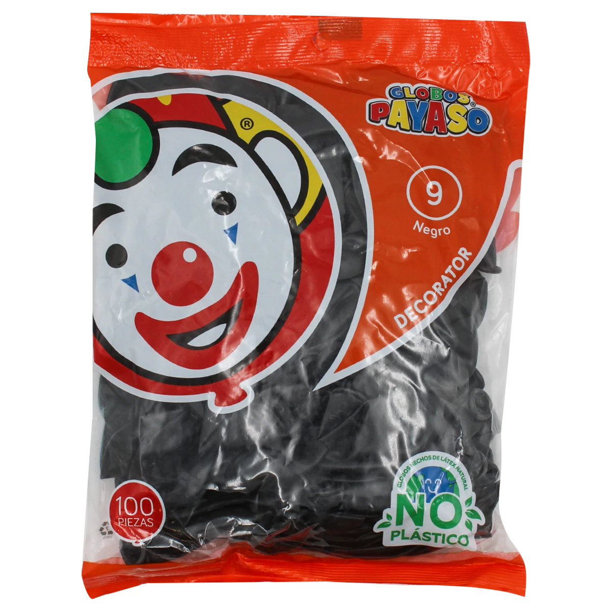 GLOBO FIESTA C/100 NO. 9 NEGRO
