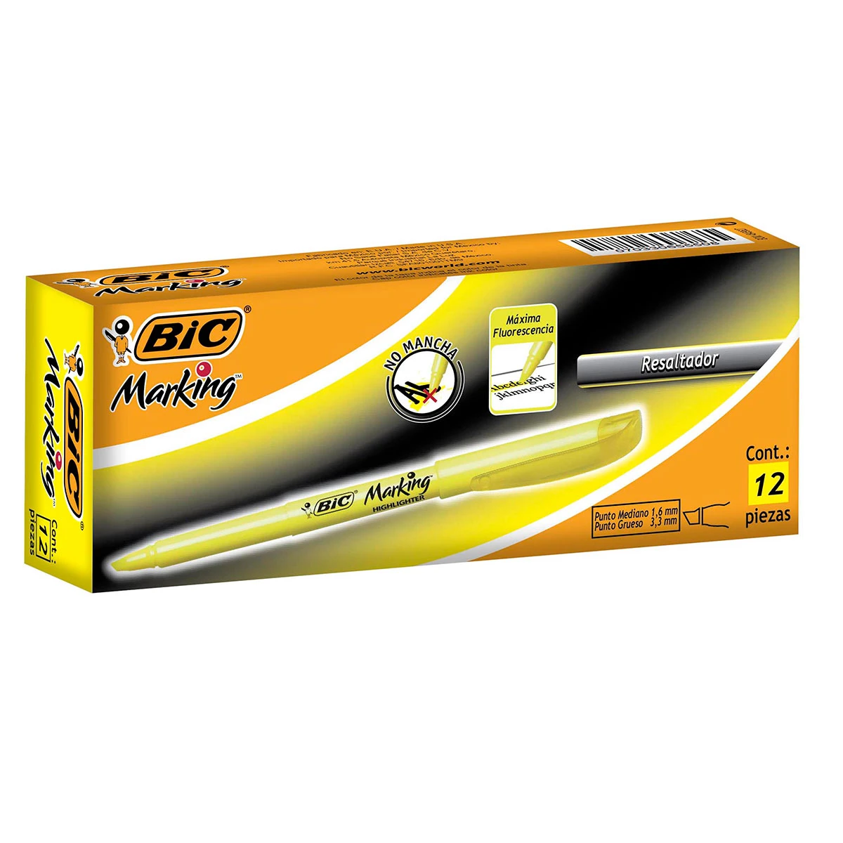 MARCATEXTOS BRITE LINER REFRESH AMARILLO