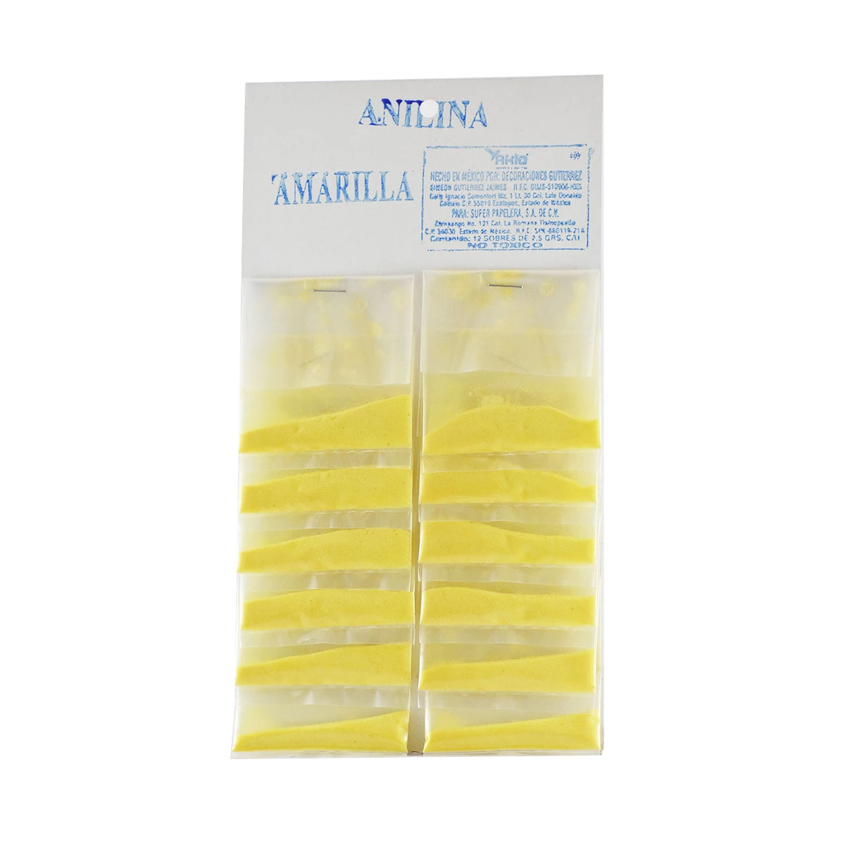ANILINA C/12 AMARILLA