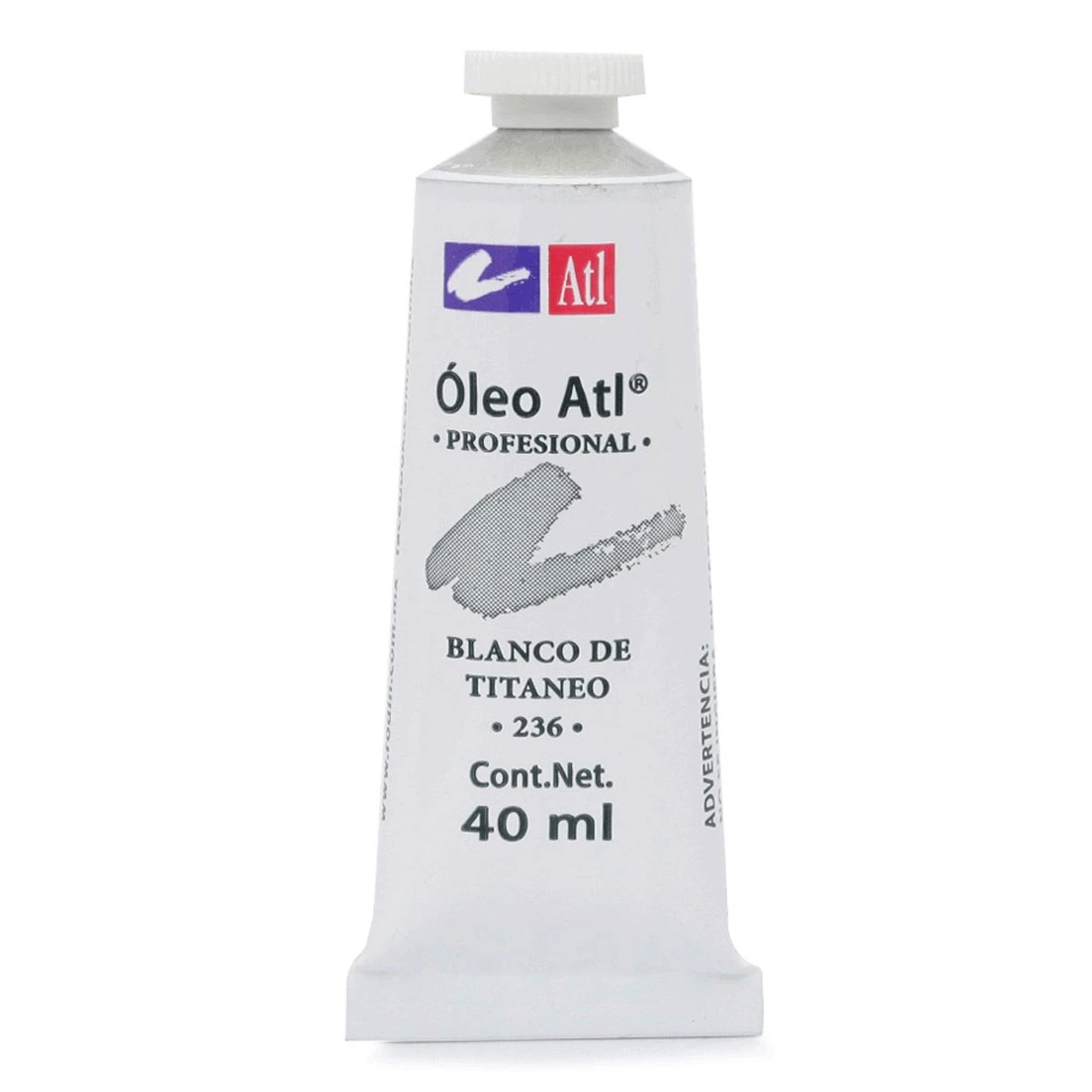PINTURA OLEO ATL 40ML 236 BLANCO DE TITANIO