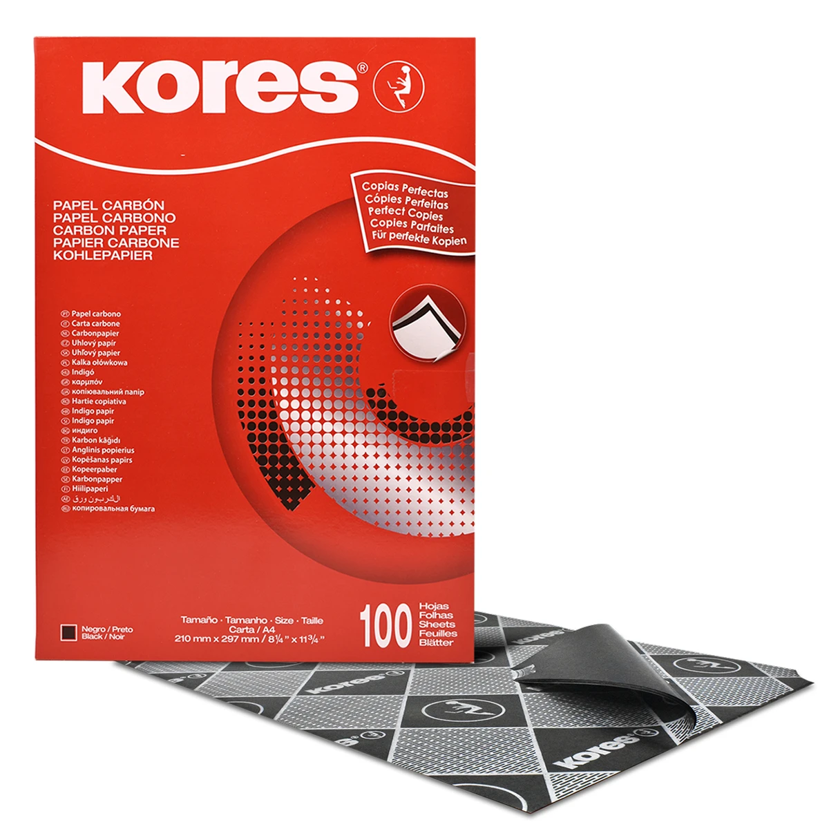 PAPEL CARBON NEGRO 100HJS A4  21X29.7CM