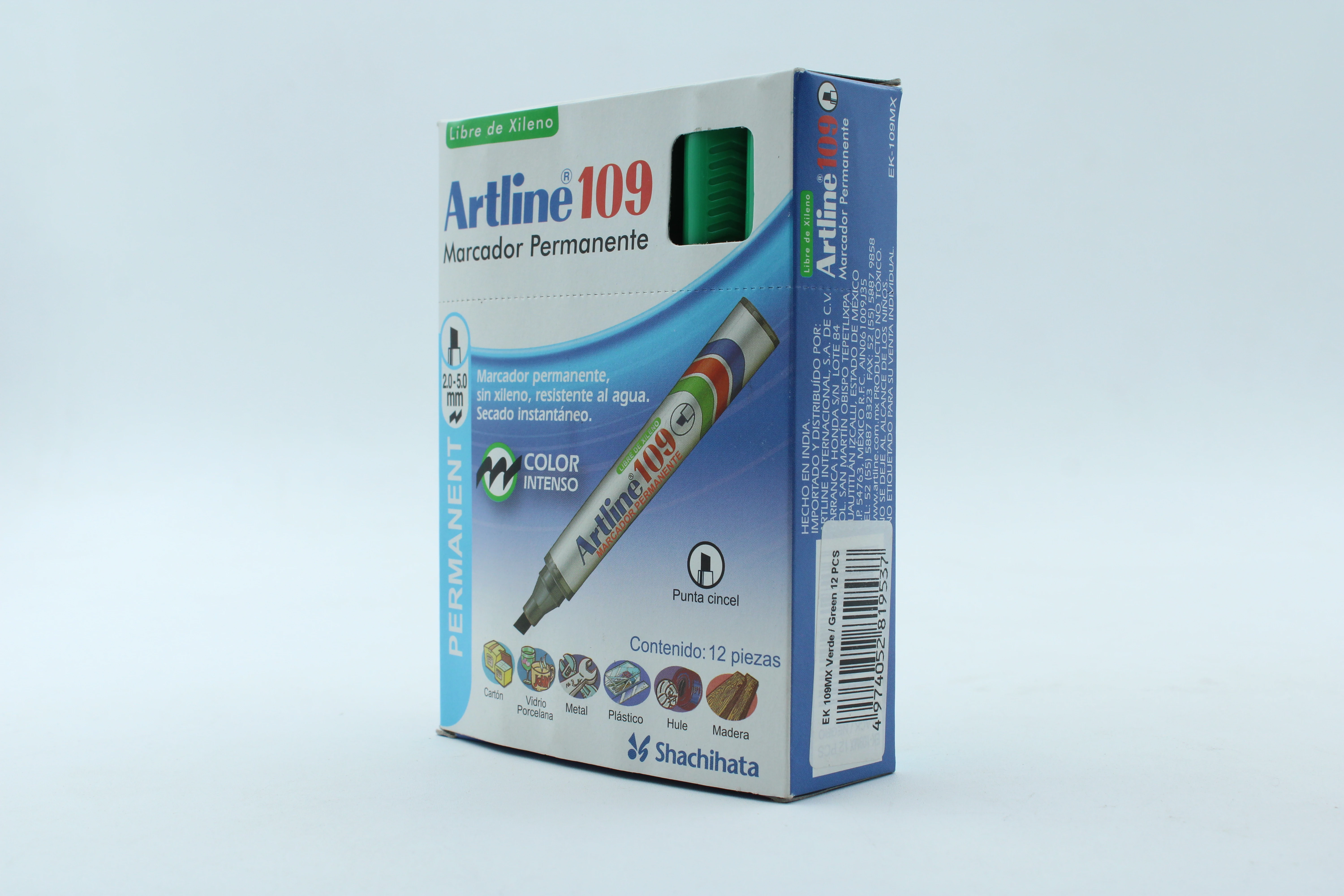 MARCADOR PERMANENTE CINCEL EK109 VERDE