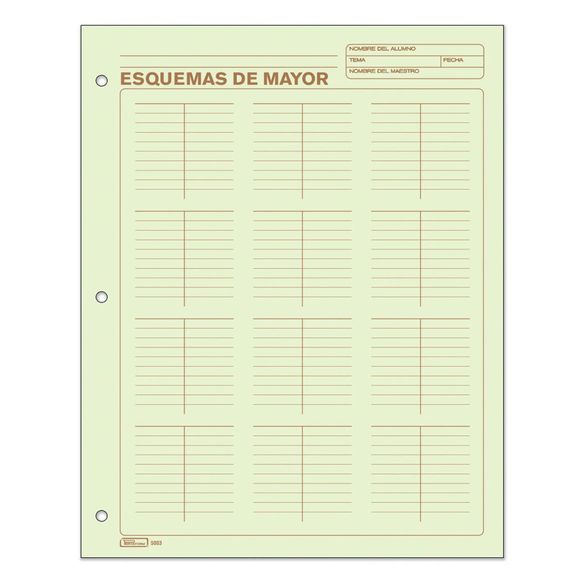 BLOCK ESQUEMA DE MAYOR 50HJS PRINTA 5003