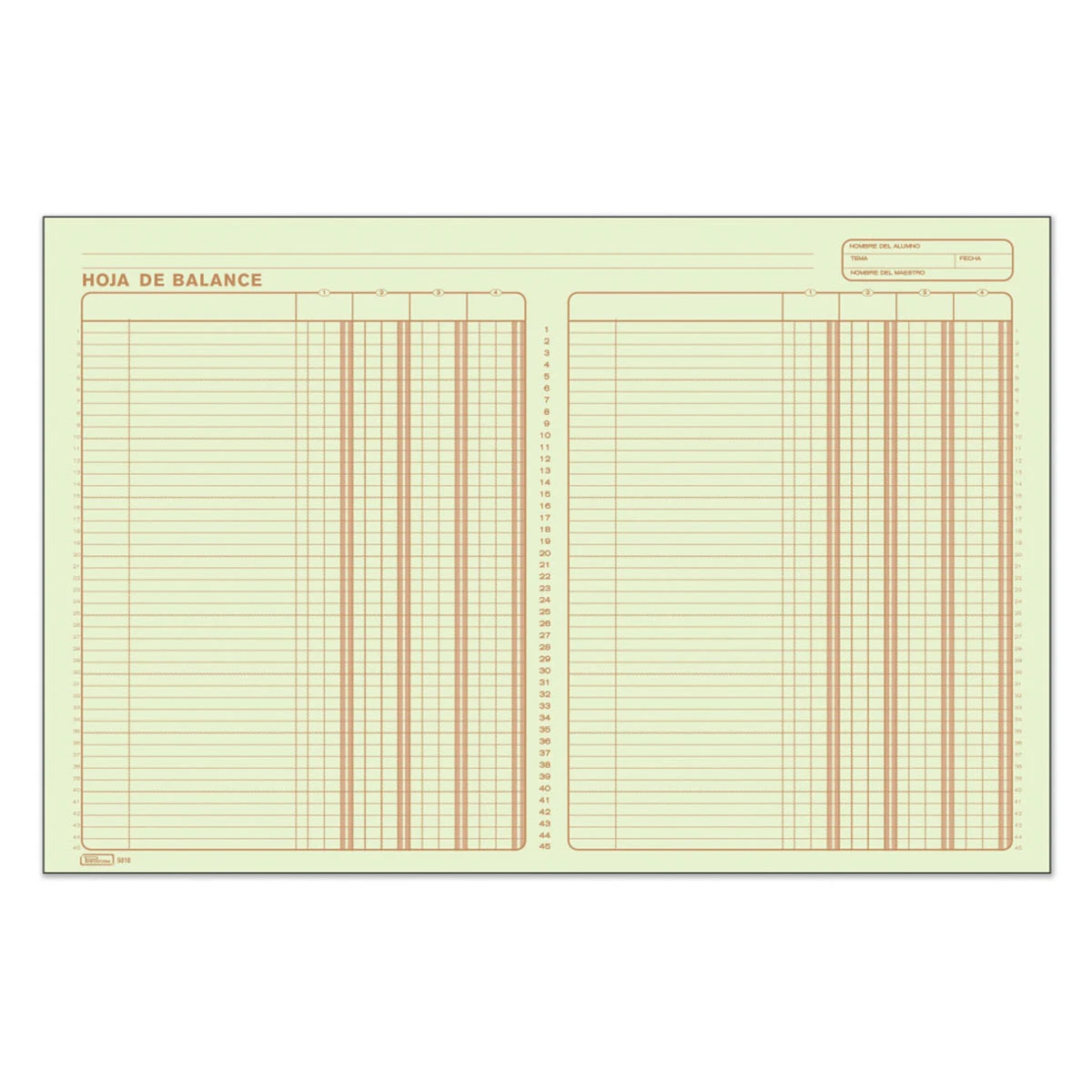 BLOCK HOJA DE BALANCE 50HJS PRINTA 5010