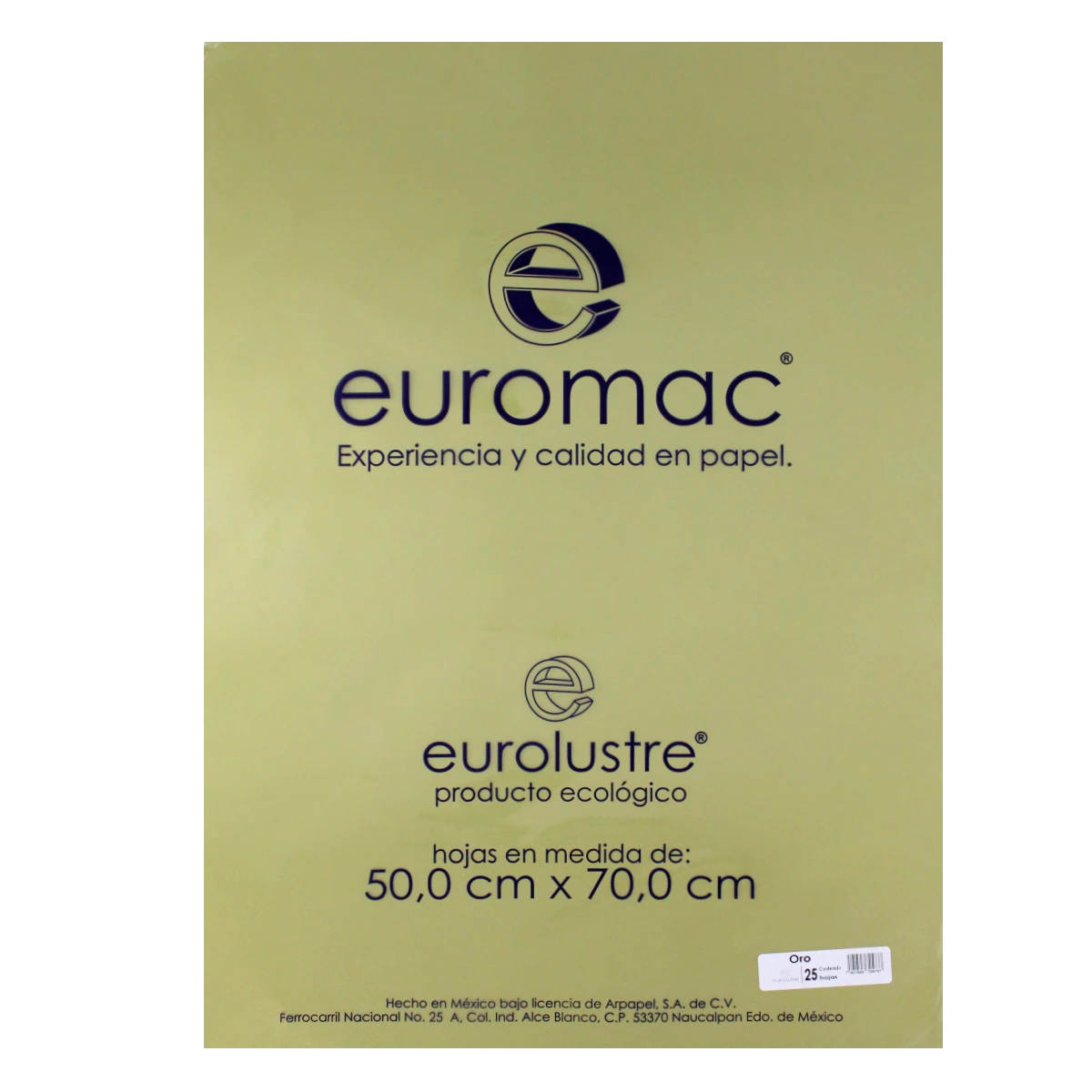 PAPEL LUSTRE C/25 ORO