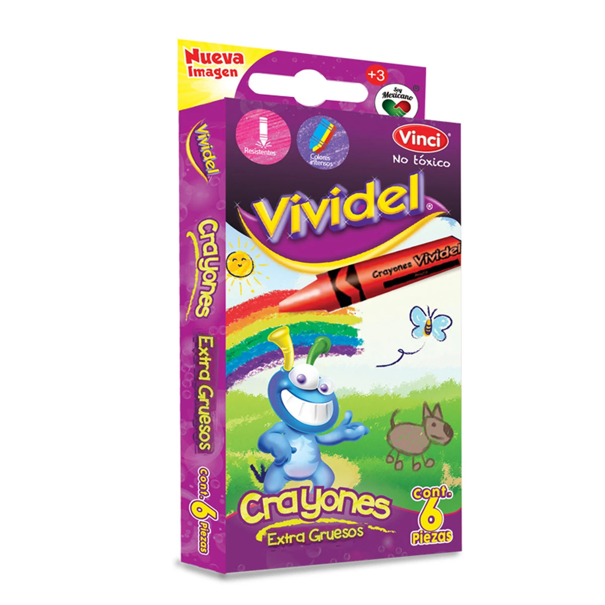 CRAYON VIVIDEL EXTRA GRUESO C/6 2017