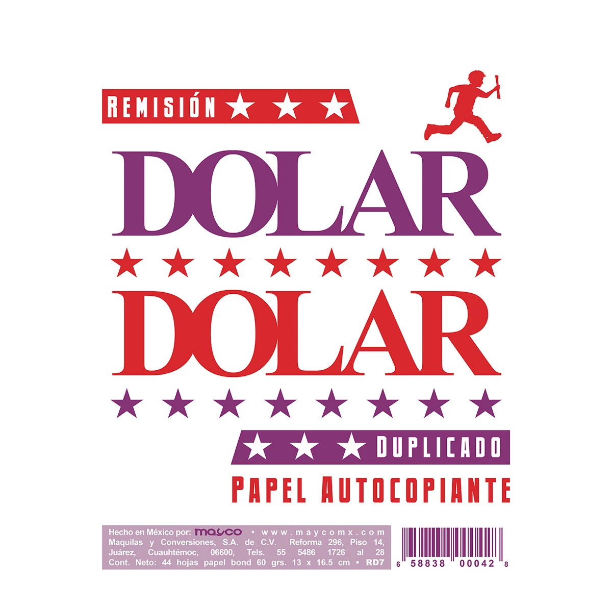 BLOCK REMISION DOLAR ESQUELA 44HJS AUTOCOPIANTE RD7