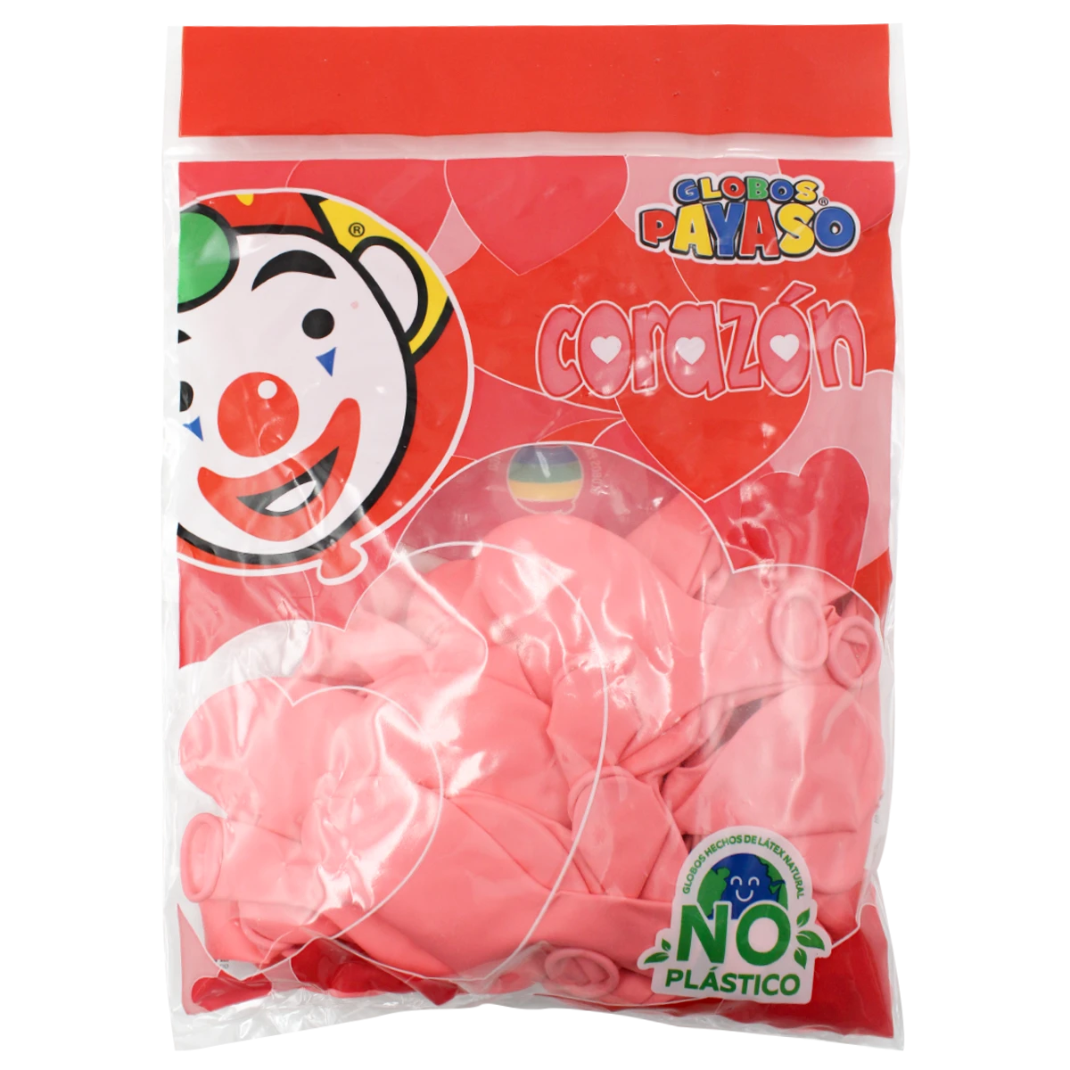 GLOBO CORAZON C/50 H10 ROSA