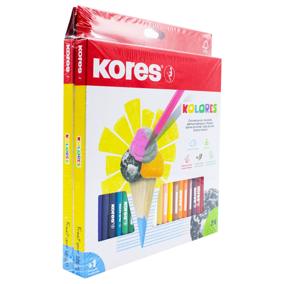 COLORES TRIANGULAR KORES 3MM C/24
