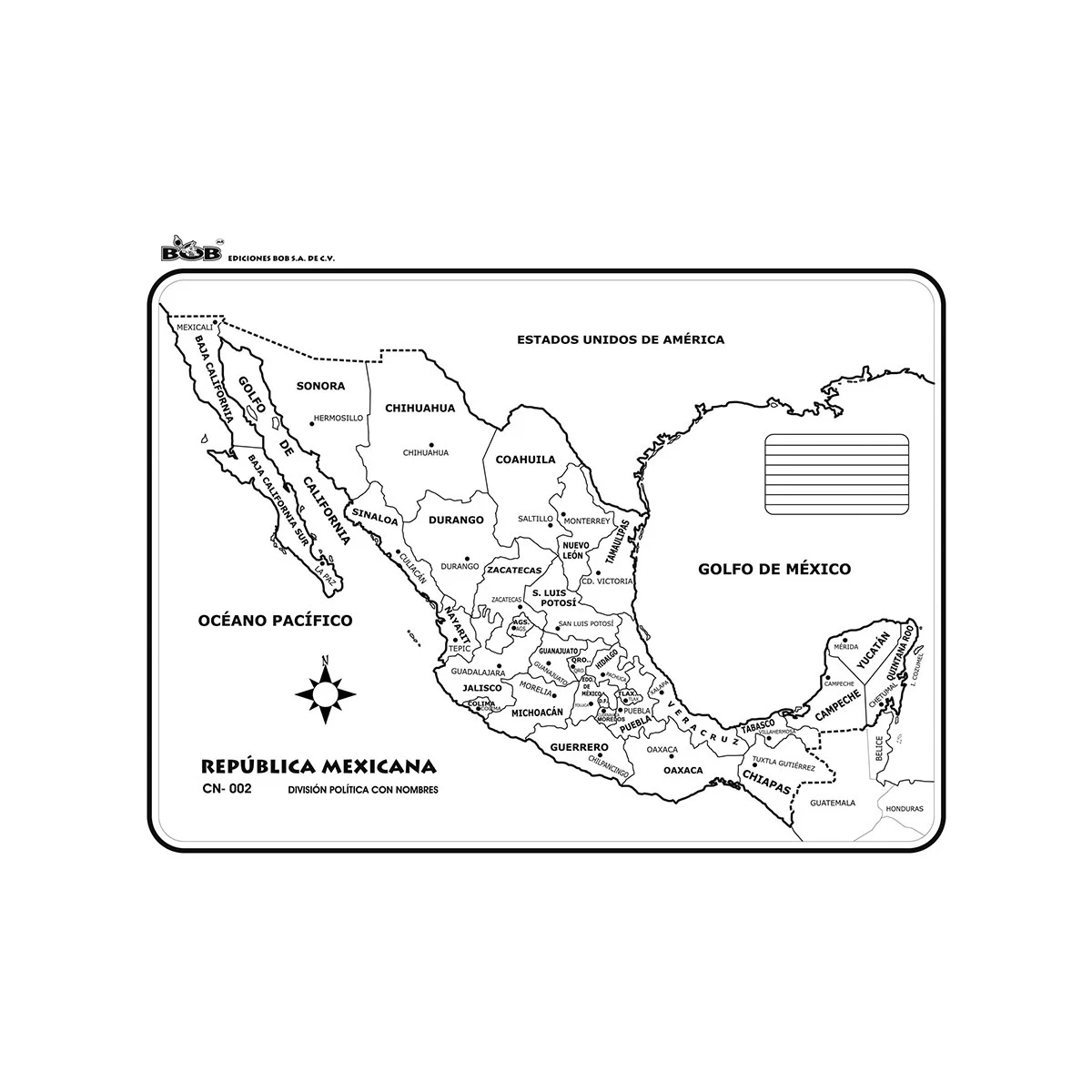 MAPA 1/2 CARTULINA BOB