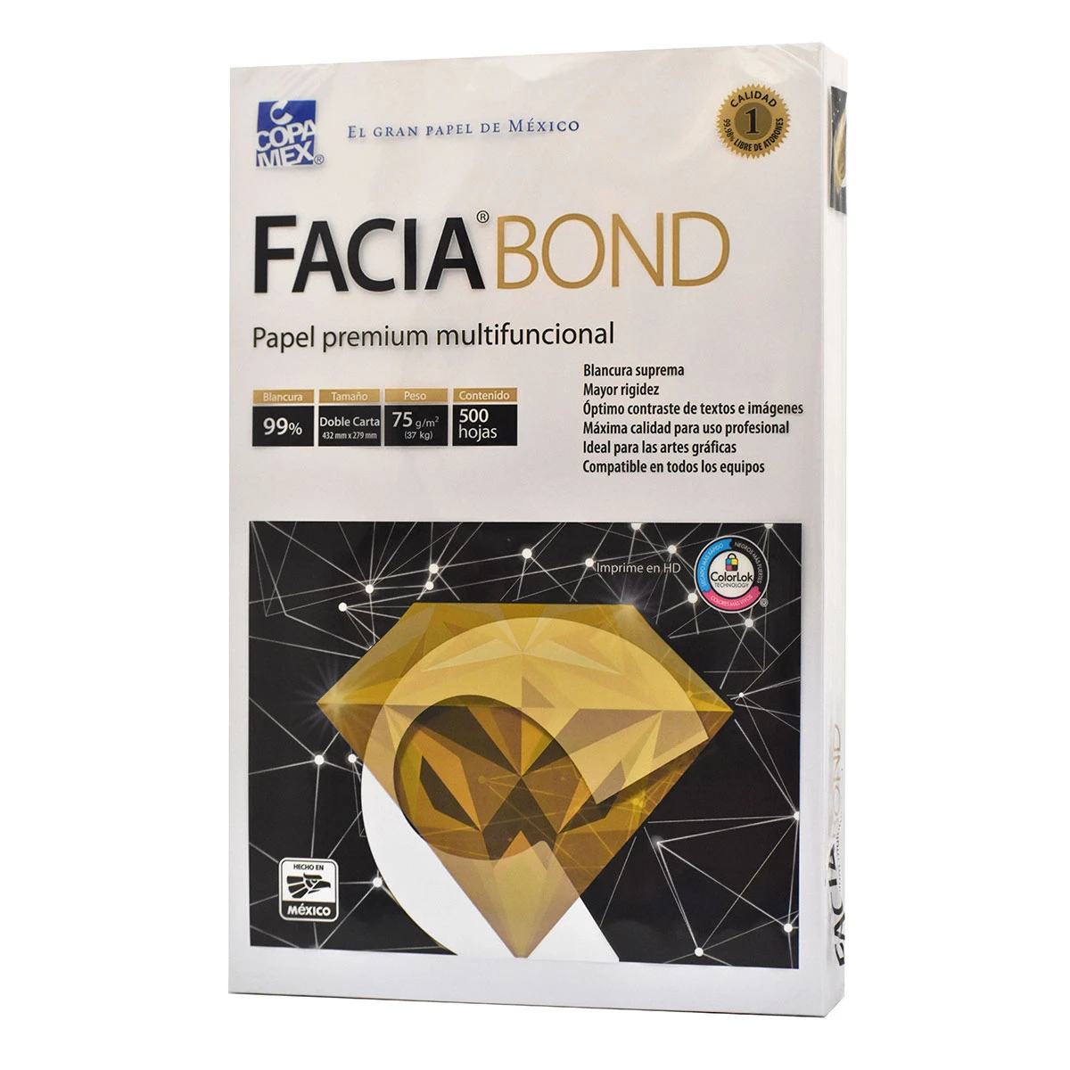 PAPEL FACIA BOND DOBLE CARTA C/500