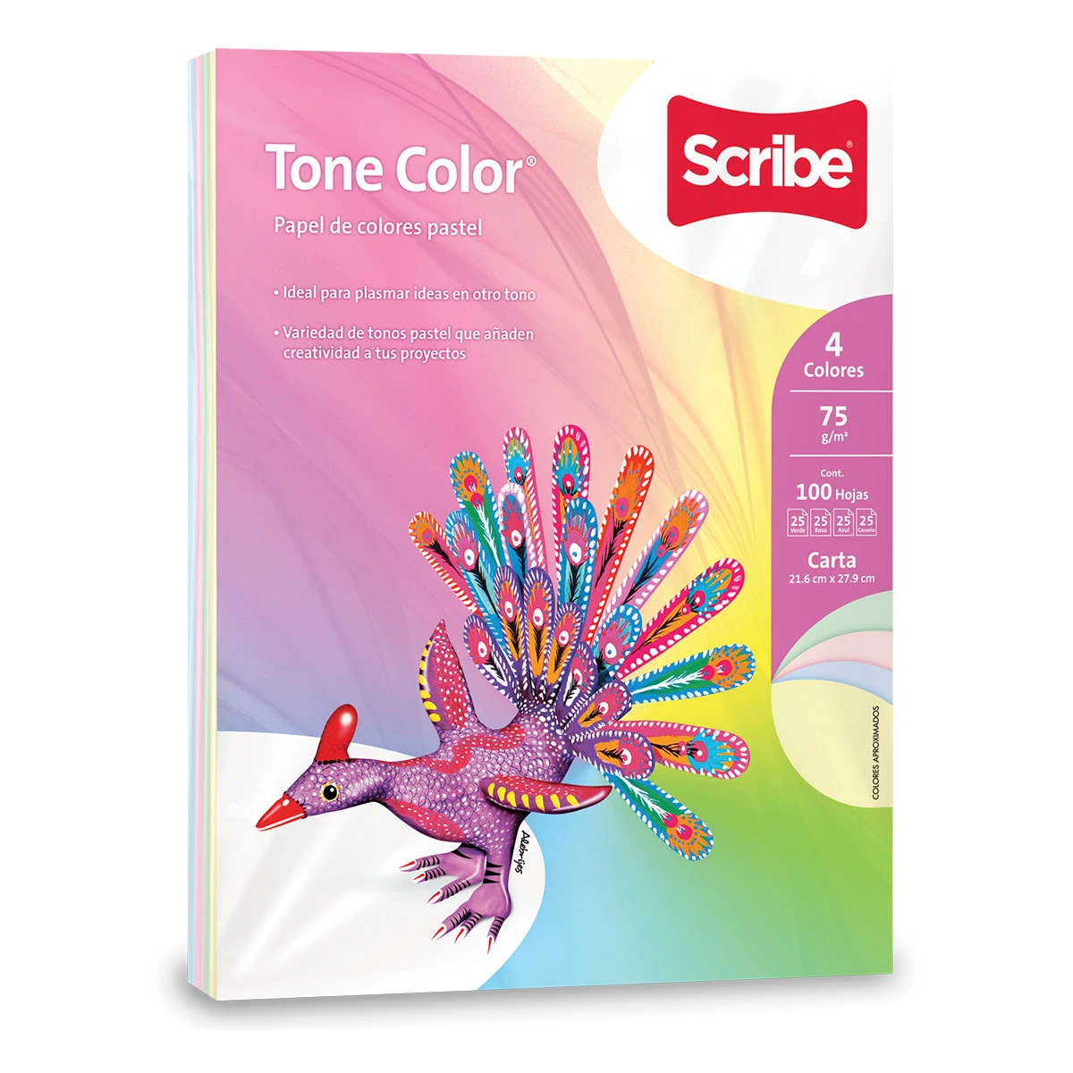 PAPEL CARTA TONE COLOR PASTEL C/100