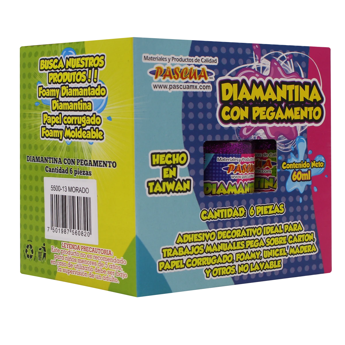 PEGAMENTO CON DIAMANTINA 60ML MORADO