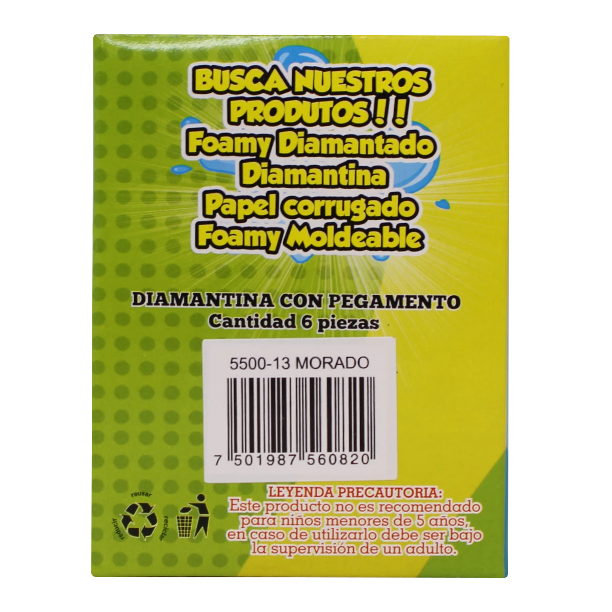 PEGAMENTO CON DIAMANTINA 60ML MORADO