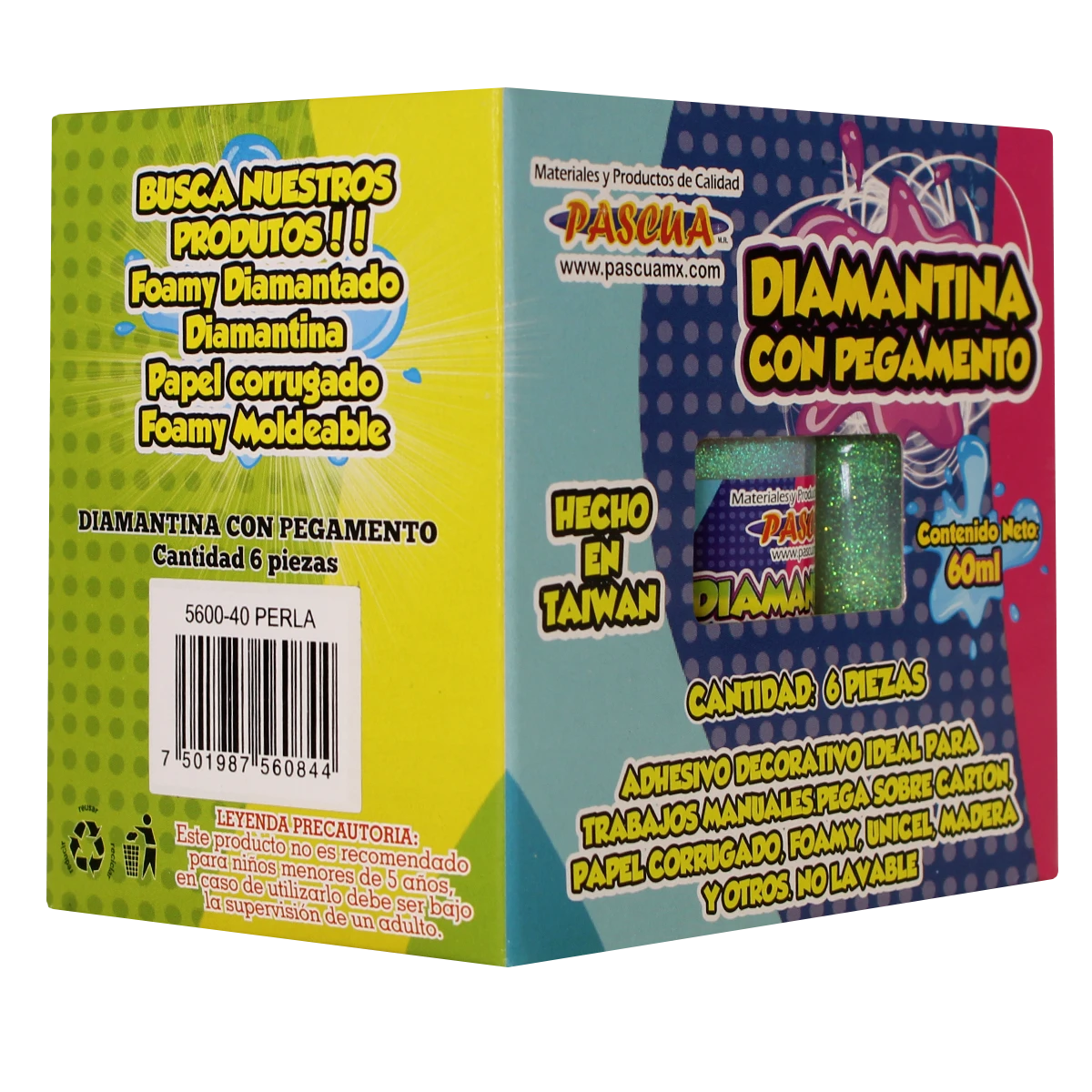 PEGAMENTO CON DIAMANTINA 60ML PERLA