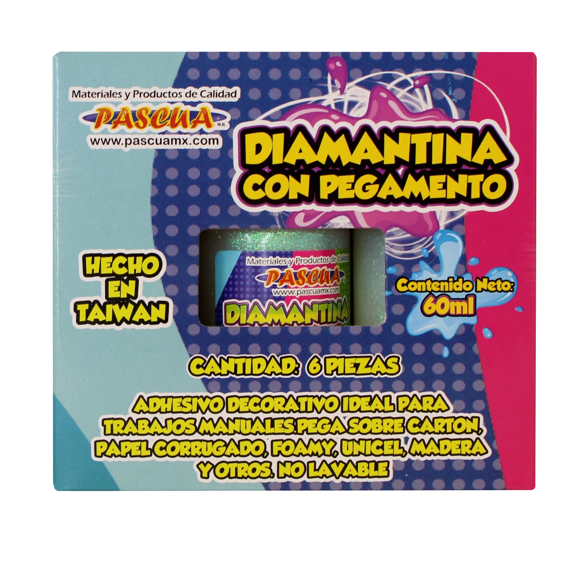 PEGAMENTO CON DIAMANTINA 60ML PERLA