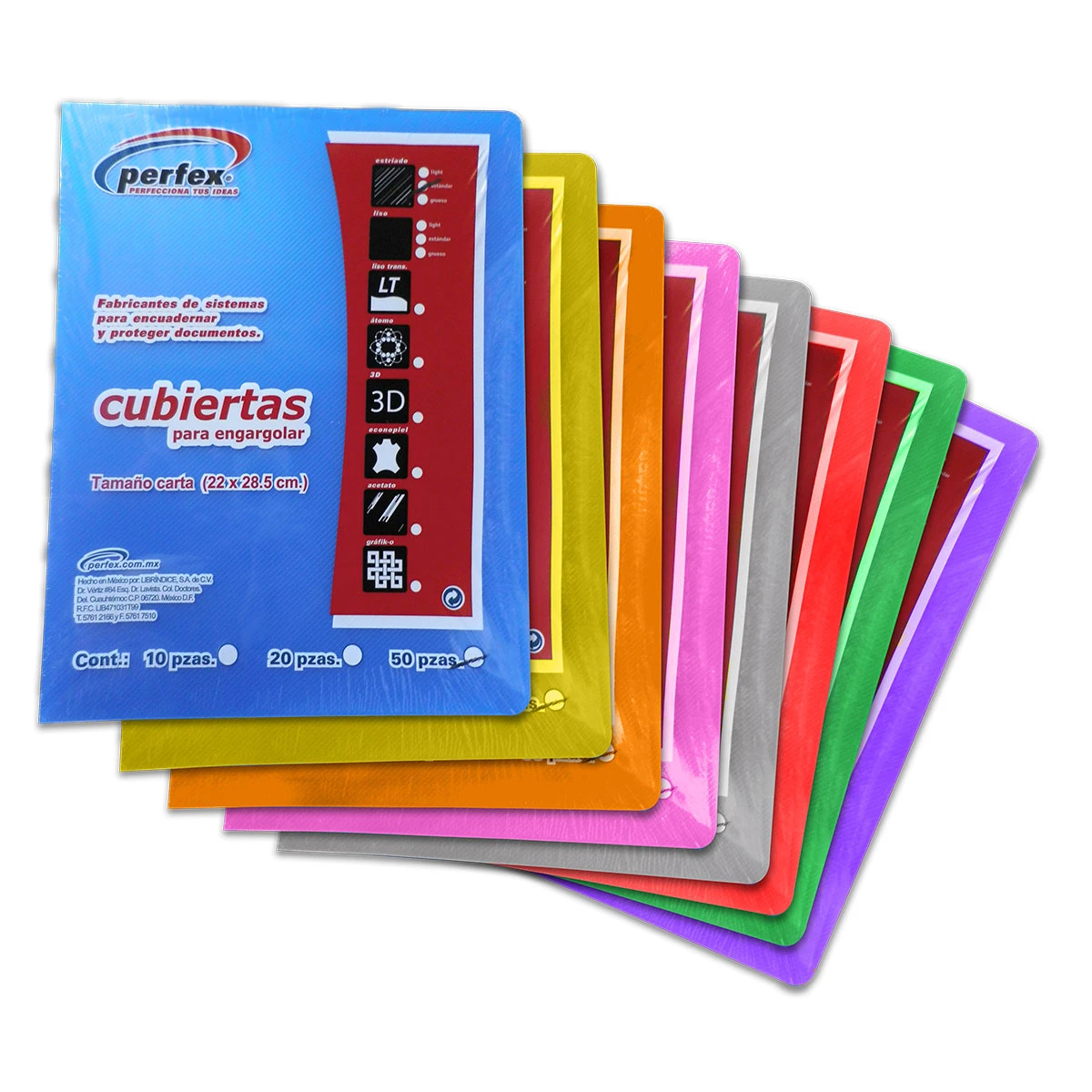CUBIERTA CARTA ESTRIADA 25JG 14PTS MULTICOLOR