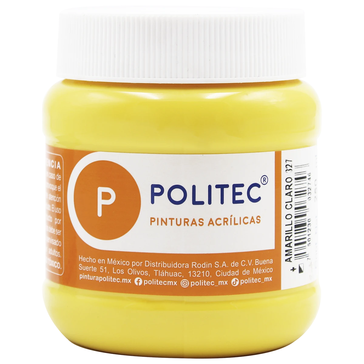 PINTURA ACRILICA MATE 250ML 327 AMARILLO CLARO