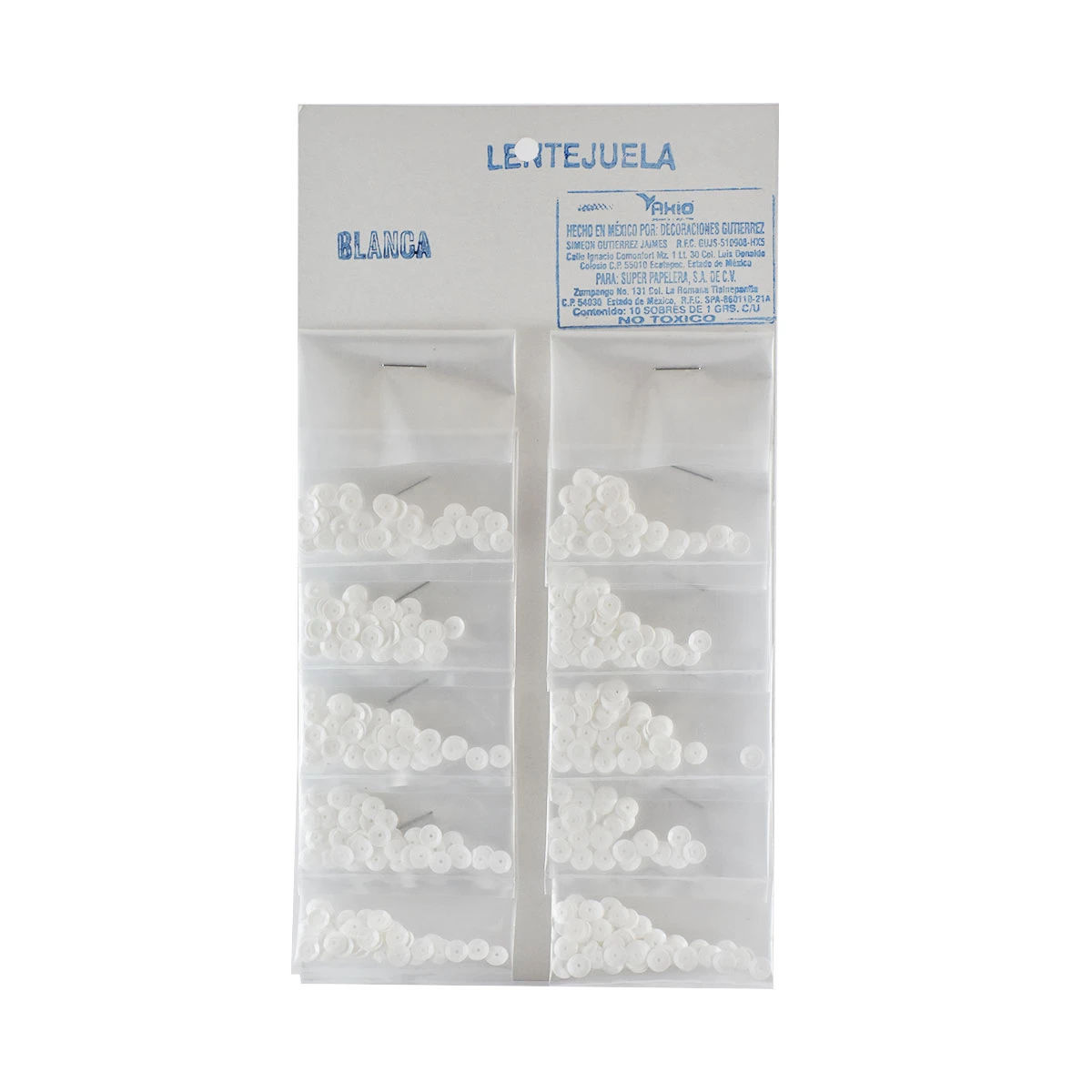 LENTEJUELA C/10 BLANCA
