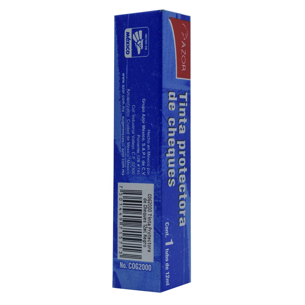 TINTA PROTECTORA CHEQUES 12ML NEGRA