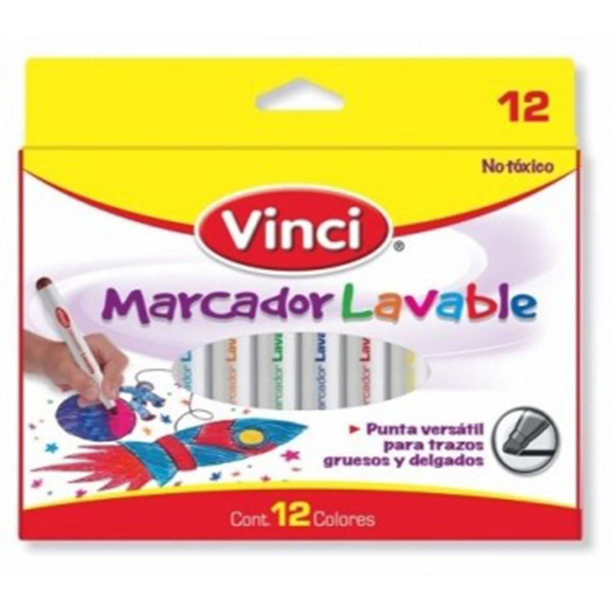 MARCADOR LAVABLE VINCI C/12 COL 37412