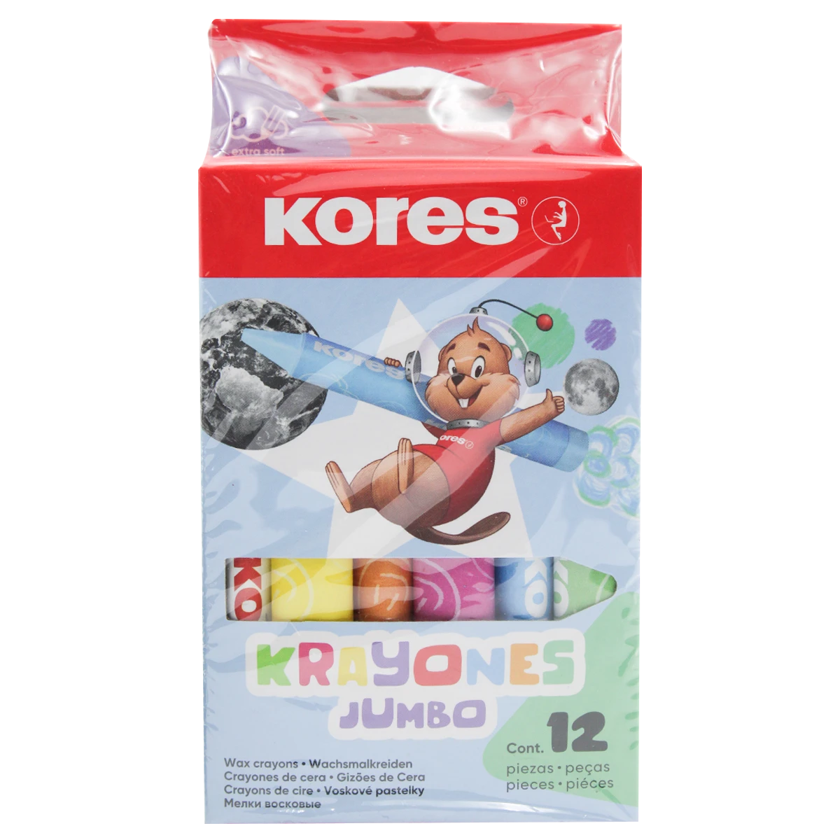CRAYON JUMBO TRIANGULAR C/12 KORES.