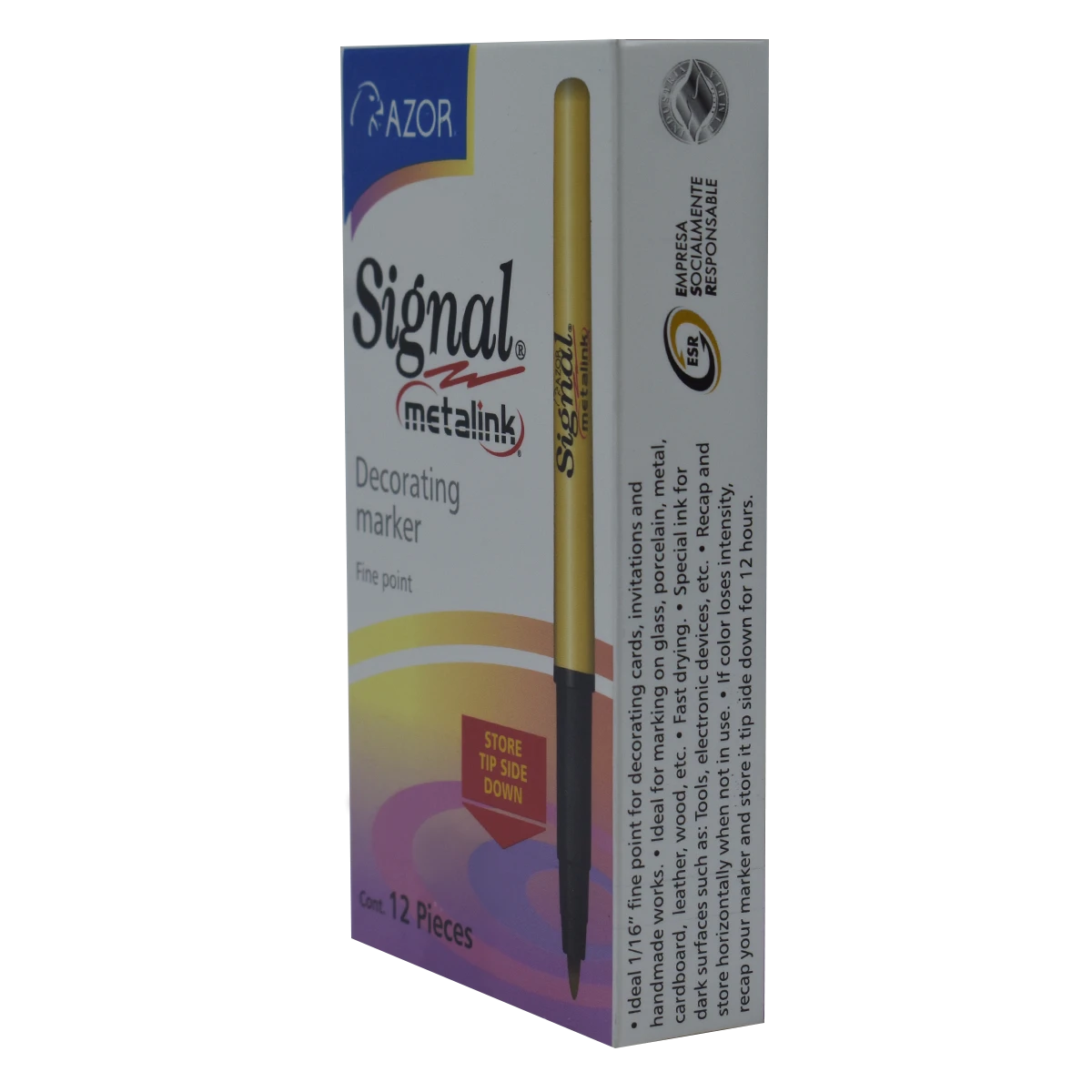 MARCADOR SIGNAL METALICO 30011 BLANCO