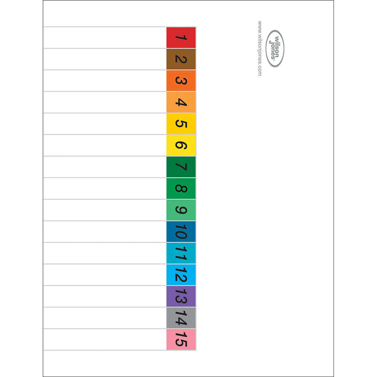 SEPARADOR CARTA MULTIDEX 15 DIV P0446