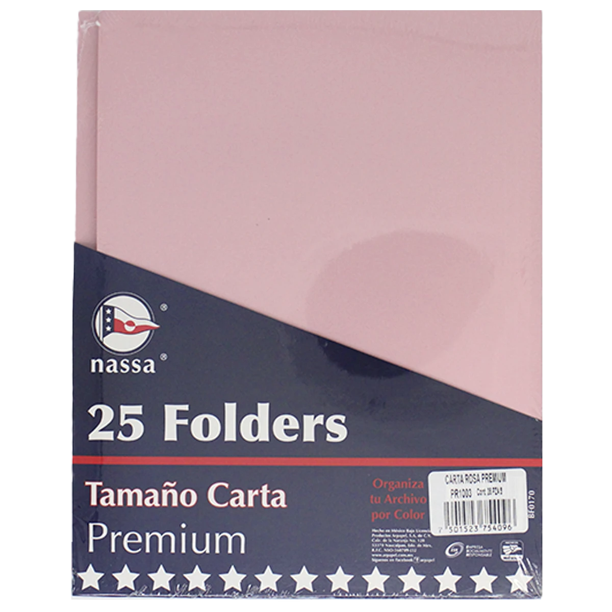 FOLDER CARTA C/25 ROSA