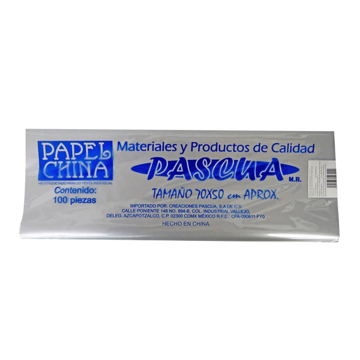 PAPEL CHINA PASCUA PLATA
