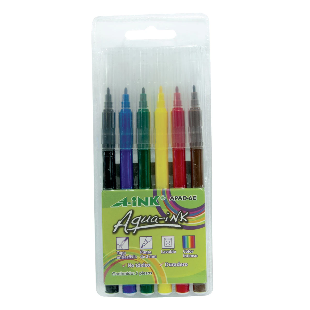 PLUMON DELGADO AQUA-INK C/6 SURT APAD6E