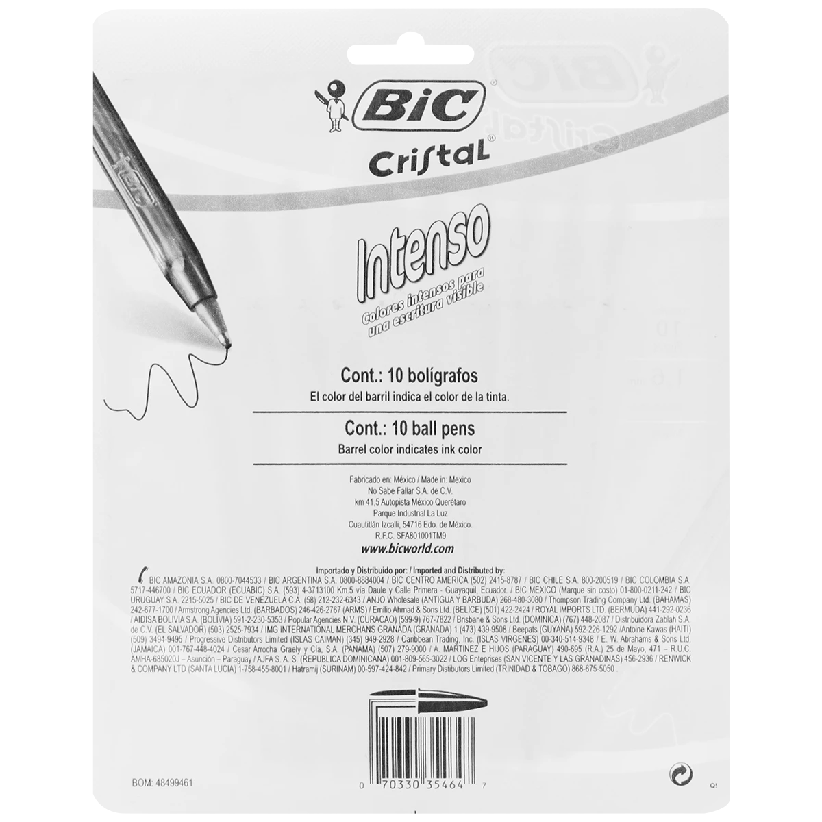 BOLIGRAFO CRISTAL BOLD 1.6 C/10 CBB10