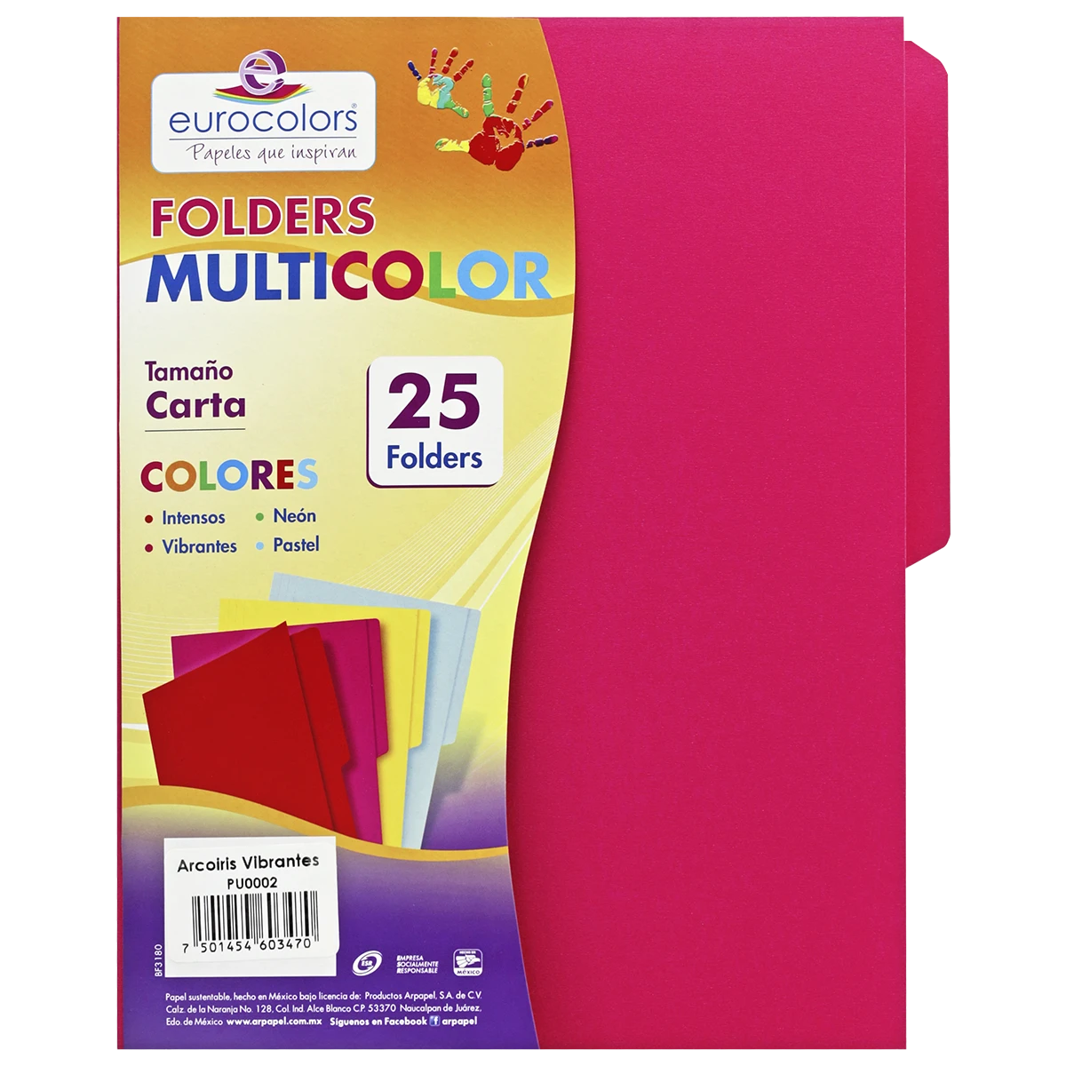 FOLDER CARTA MULTICOLOR C/25 VIBRANTES