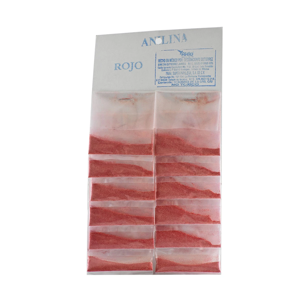 ANILINA C/12 ROJO