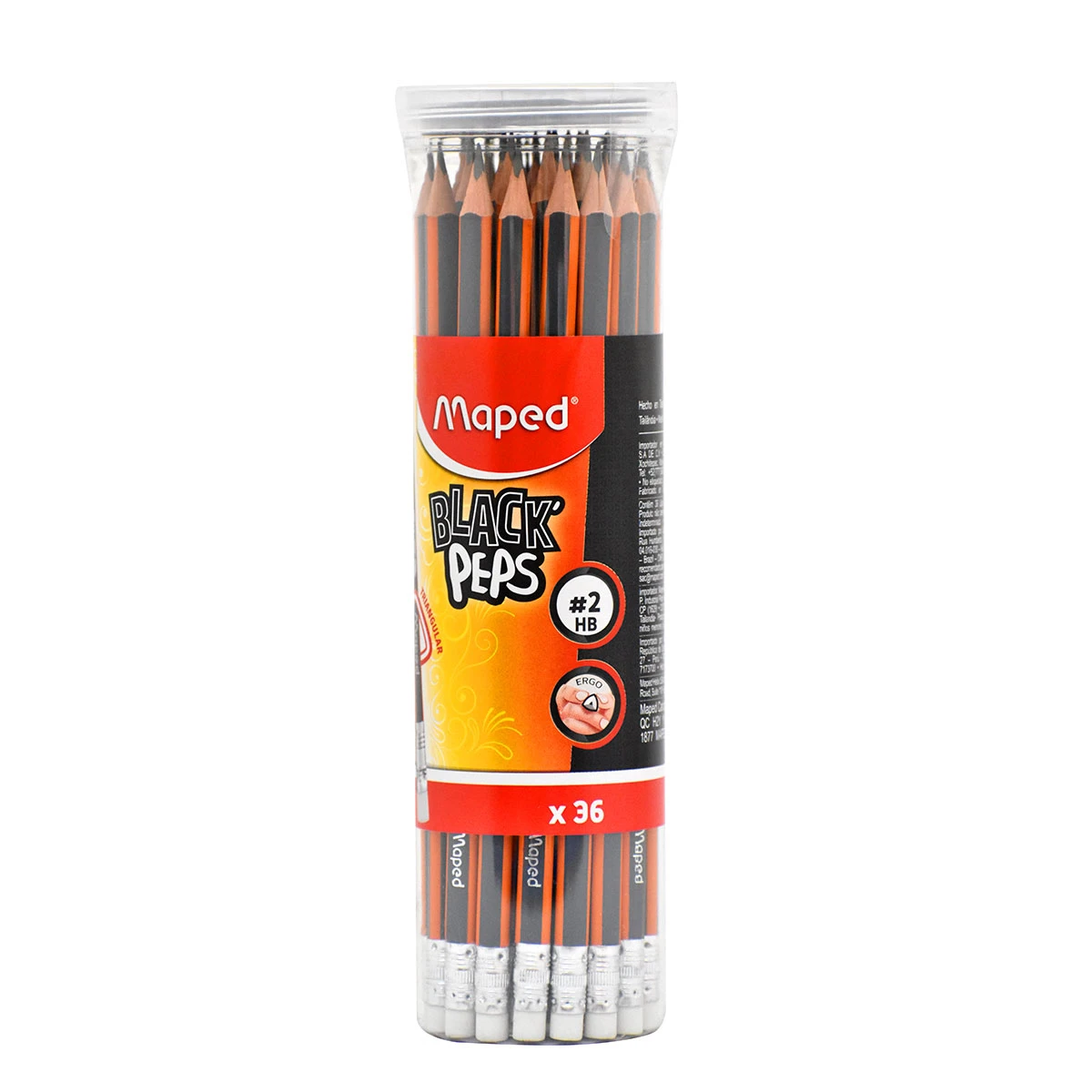 LAPIZ DE GRAFITO NO. 2 C/36  BLACK PEPS