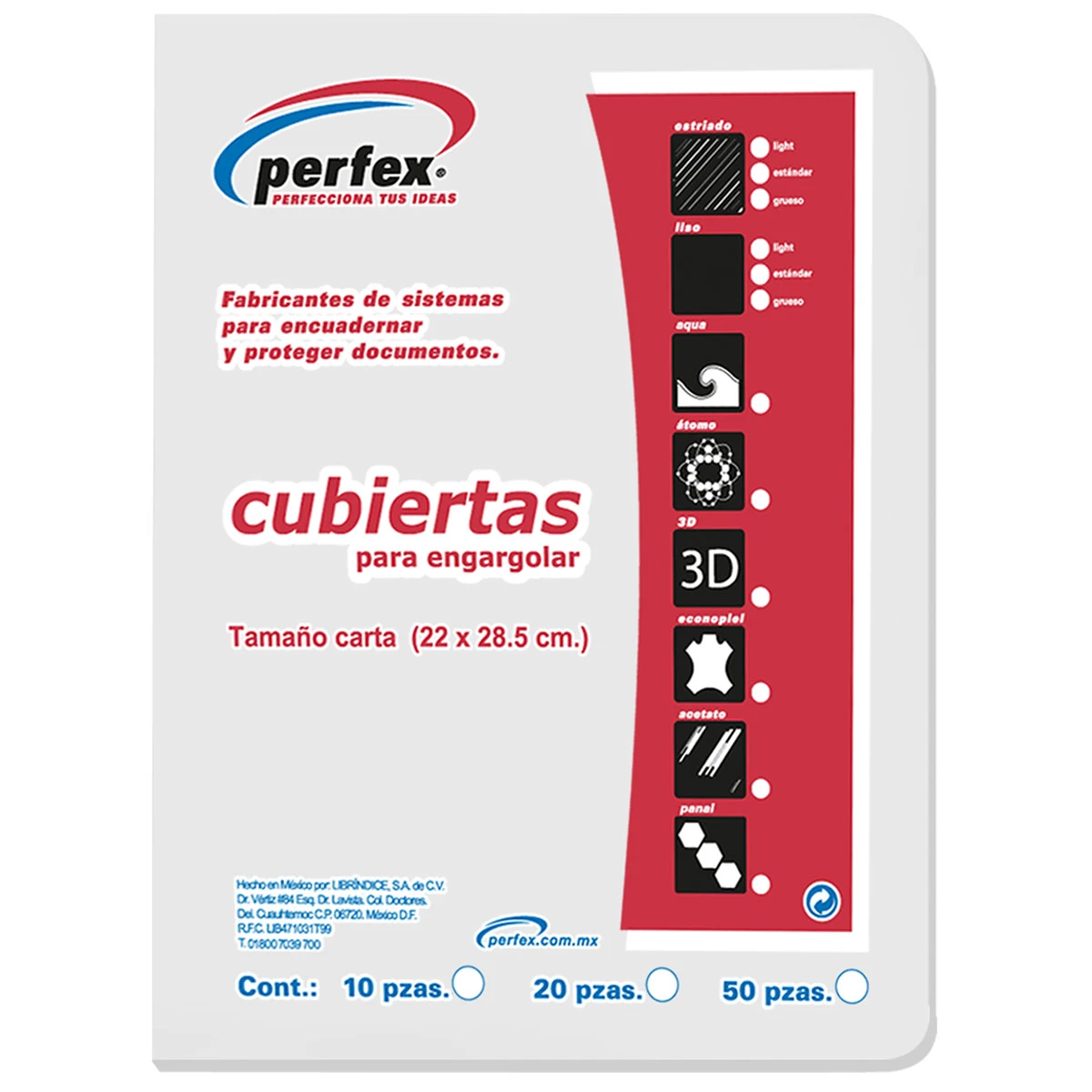 CUBIERTA CARTA LISA 14PTS C/50 KRISTAL