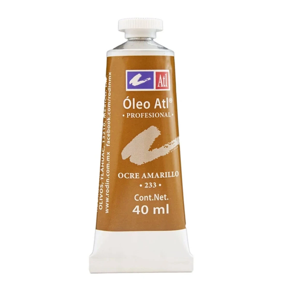 PINTURA OLEO ATL 40ML 233 OCRE AMARILLO