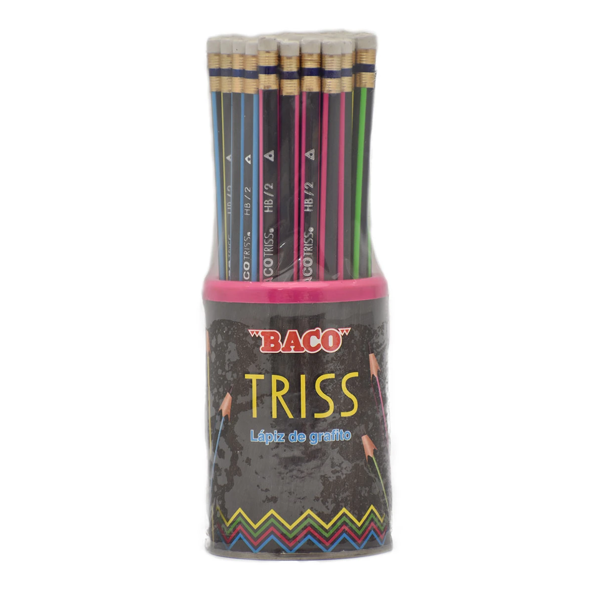 LAPIZ DE GRAFITO 2HB C/50 BACO TRISS