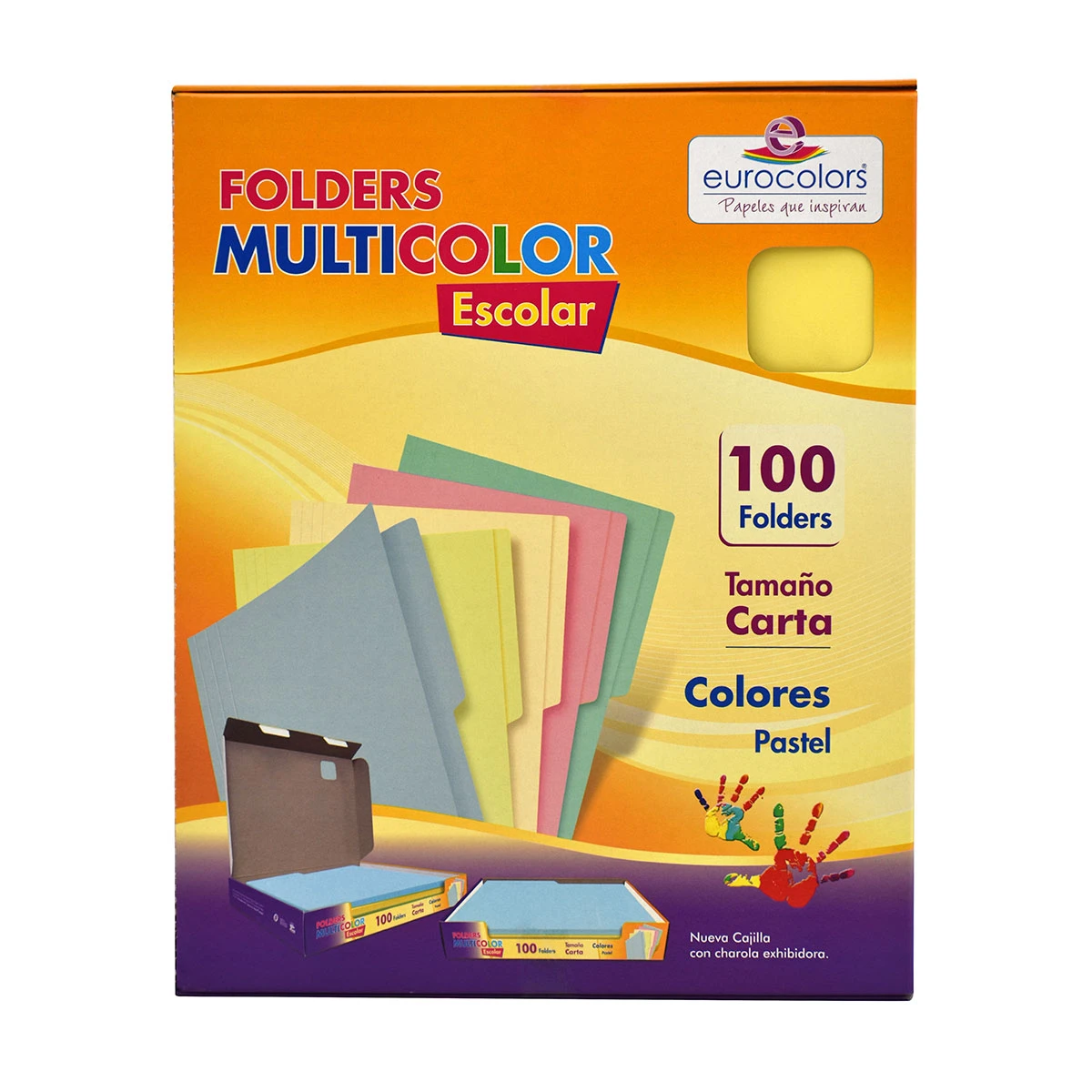 FOLDER CARTA MULTICOLOR C/100 PASTEL AMARILLO