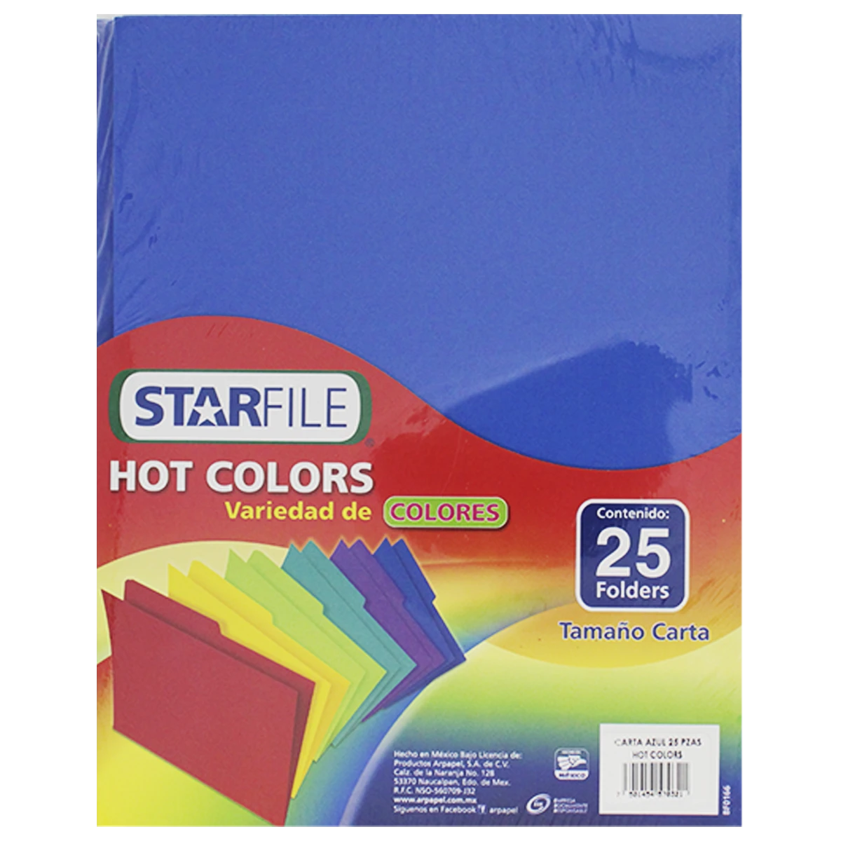 FOLDER CARTA C/25 HOT COLORS AZUL